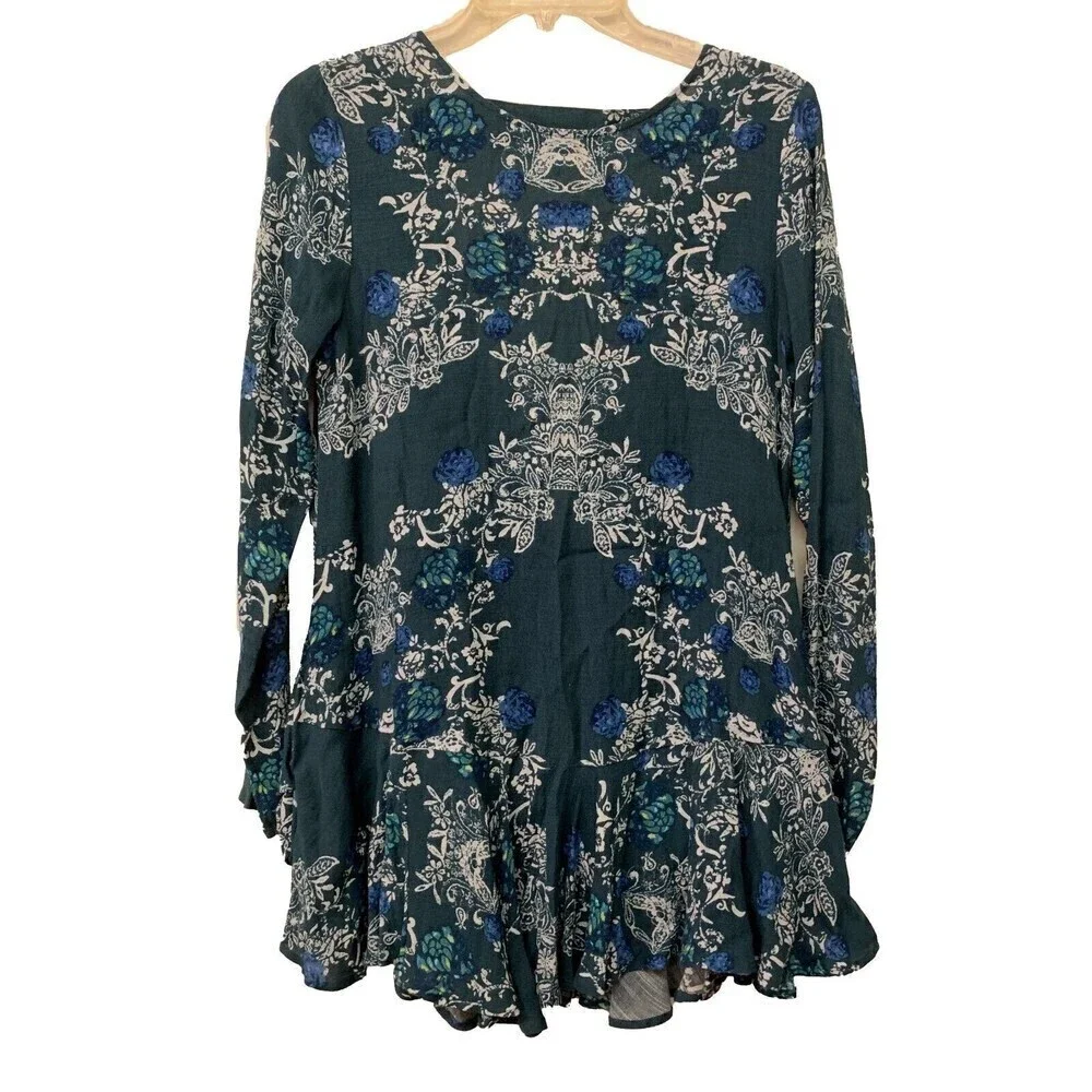 Free People Womens Size XS Multicolor Free People Smooth Talker Tunic Dress